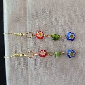 Hand-made pierced earrings